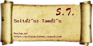 Soltész Tamás névjegykártya